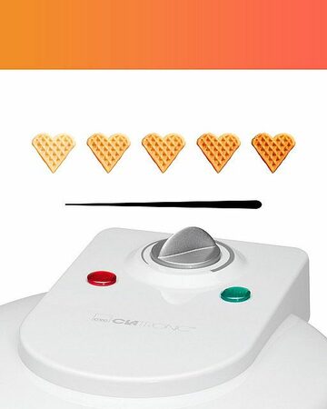 Clatronic WA 3491 vaflovač bílý srdíčka POŠKOZENÝ OBAL