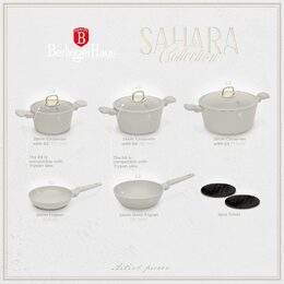 BERLINGERHAUS Sada nádobí s titanovým povrchem 10 ks Sahara Collection BH-8080