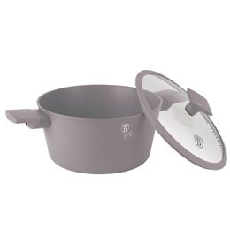 BERLINGERHAUS Kastrol s titanovým povrchem a poklicí 24 cm Taupe Collection BH-8101