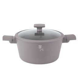 BERLINGERHAUS Kastrol s titanovým povrchem a poklicí 24 cm Taupe Collection BH-8101