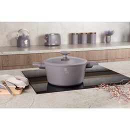 BERLINGERHAUS Kastrol s titanovým povrchem a poklicí 24 cm Taupe Collection BH-8101