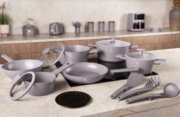 BERLINGERHAUS Sada nádobí s titanovým povrchem 10 ks Taupe Collection BH-8110