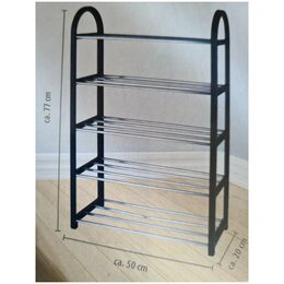 EDCO Botník regál na boty 5 polic 50x20x77cm ED-218327