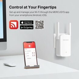 WiFi extender TP-Link Mercusys ME60X AP/Extender/Repeater - AX1500, 1x GLAN