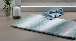 KELA Koupelnová předložka Ombre 65x55 cm polyester nefritově zelená KL-23560