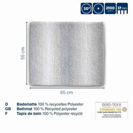 KELA Koupelnová předložka Ombre 65x55 cm polyester šedá KL-23572