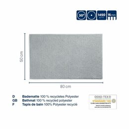 KELA Koupelnová předložka Maja 100% polyester jade zelená 80,0x50,0x1,5cm KL-23551