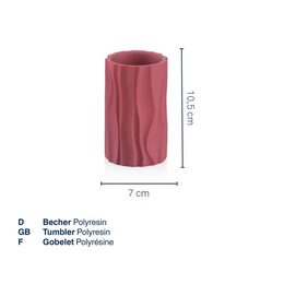 KELA Hrnek Merida polyresin malinový červený 10,5cm 7,0cm KL-23769