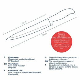 KELA Nůž kuchařský Acida nerez černý 32,0cm KL-11403