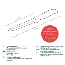 KELA Nůž vykošťovací Acida nerez černý 24,0cm KL-11407