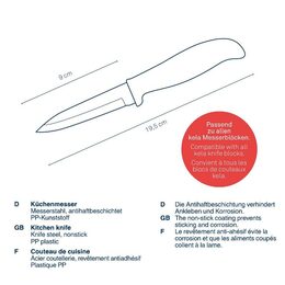 KELA Kuchyňský nůž Acida nerez černý 19,5cm KL-11408