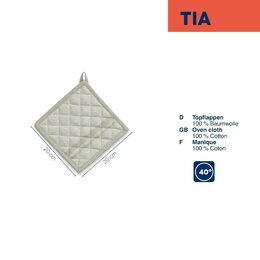 KELA Podložka pod hrnec Tia 100% bavlna kouřově zelená 20,0x20,0cm KL-12744