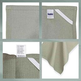 KELA Utěrka vafle Tia 100% bavlna kouřově zelená 70,0x50,0cm KL-12746