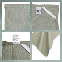 KELA Utěrka vafle Tia 100% bavlna kouřově zelená 70,0x50,0cm KL-12746