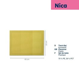 KELA Prostírání Nica 70%PE/30%PET žlutá 45,0x33,0cm KL-12834