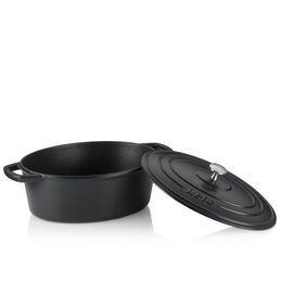 KELA Pekáč litinový s poklicí CALIDO 29x23x11cm černá KL-12861