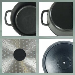 KELA Pekáč litinový s poklicí CALIDO 29x23x11cm černá KL-12861