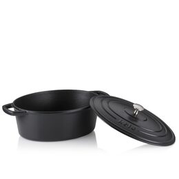 KELA Pekáč litinový s poklicí CALIDO 29x23x11cm černá KL-12861