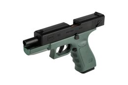Pistole Glock na pěnové náboje plast 19cm + terče 3ks, náboje 6ks v krabici 34x18x4,5cm