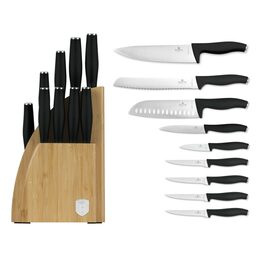BERLINGERHAUS Sada nožů se stojanem BAMBOO 10 ks Matte Black Collection BH-2979