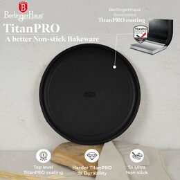 BERLINGERHAUS Pánev na pizzu s titanovým povrchem 32 cm Matte Black Collection BH-7934