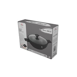 BERLINGERHAUS Pánev WOK s titanovým povrchem a poklicí 30 cm Matte Black Collection BH-8182