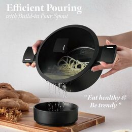 BERLINGERHAUS Sada nádobí s titanovým povrchem 15 ks Matte Black Collection BH-8198