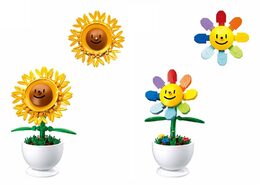 Sluban Flowers M38-B1073  Květiny s očima malé Displej 6 ks