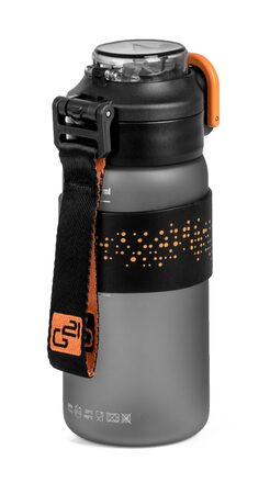 Láhev G21 na pití 600 ml 2v1, šedá zmrzlá