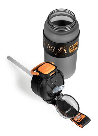Láhev G21 na pití 600 ml 2v1, šedá zmrzlá