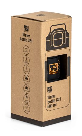Láhev G21 na pití 600 ml 2v1, šedá zmrzlá