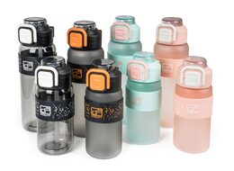 Láhev G21 na pití 600 ml 2v1, šedá zmrzlá