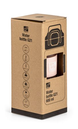 Láhev G21 na pití 600 ml 2v1, růžová zmrzlá