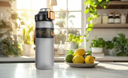 Láhev G21 na pití 1000 ml 2v1, šedá zmrzlá
