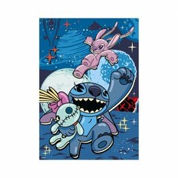 Puzzle XL Stitch svítící ve tmě neon 33x47cm 100 dílků v krabici 20x29,5x6cm