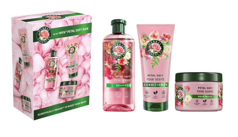 Herbal Essences Sada produktů Herbal Essences Rose: šampon + kondicionér + maska