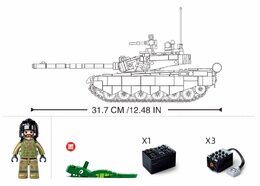 Sluban Power Bricks M38-B7071 R/C ZTZ-99AS Tank na dálkové ovládání