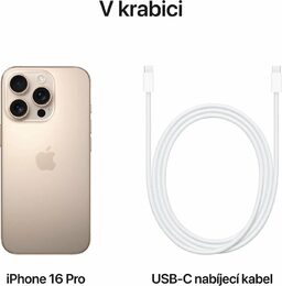 Mobilní telefon Apple iPhone 16 Pro 128GB pouštní titan