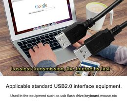 Kabel USB 2.0 A-A, 3 m, prodlužovací, černá