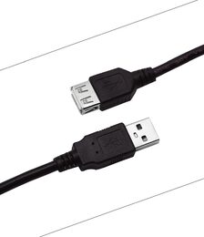 Kabel USB 2.0 A-A, 3 m, prodlužovací, černá