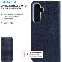 Pouzdro kniha Galaxy A25 5G modrá FIXED
