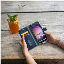 Pouzdro kniha Galaxy A25 5G modrá FIXED