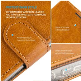 Pouzdro kniha Galaxy A25 5G hnědá FIXED