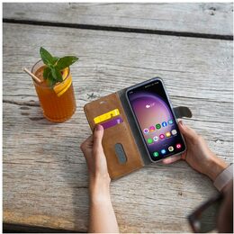 Pouzdro kniha Galaxy A25 5G hnědá FIXED