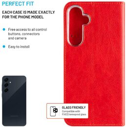 Pouzdro kniha Galaxy A55 5G červenáFIXED