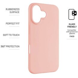 Kryt Story iPhone 16 růžový FIXED