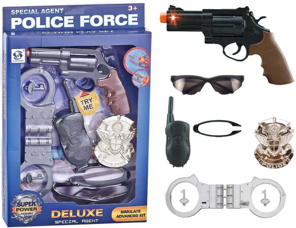 POLICIE - Pistole s výbavou set 6 ks