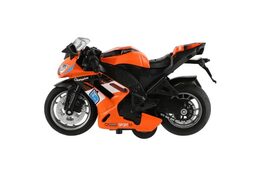 Motorka závodní kov/plast na zpětné natažení 12cm na baterie se světlem, zvukem 3 barvy 12ks v boxu