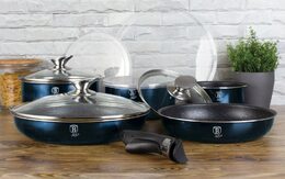 BERLINGERHAUS Sada nádobí s odnímatelnou rukojetí 12 ks Aquamarine Metallic Line BH-6101