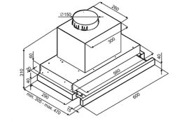 Teleskopický odsavač Kluge KOT6300BLG